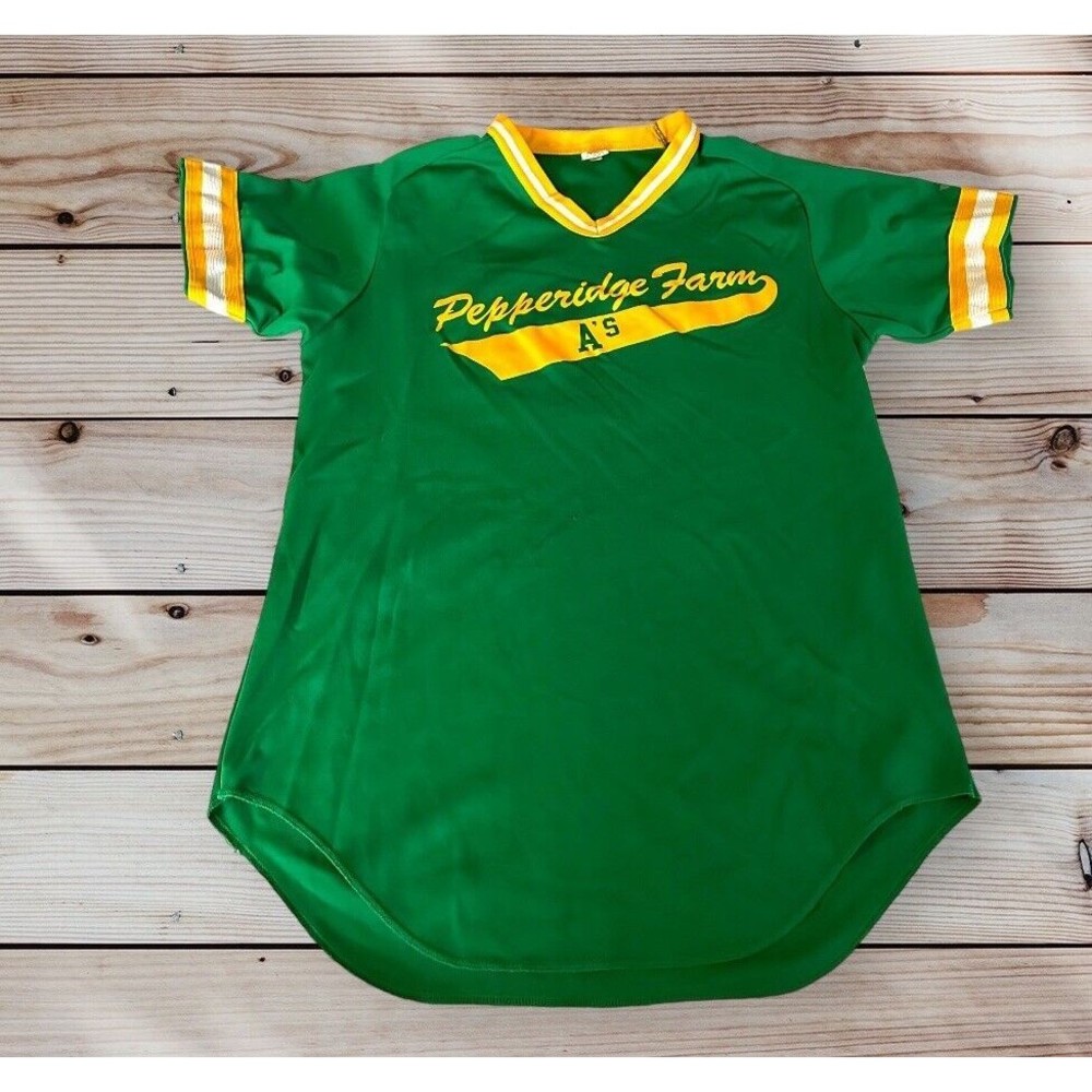 Wilson Mens Size L Baseball Jersey Ringer Shirt Athletics Green 8 Tait Usa Made
